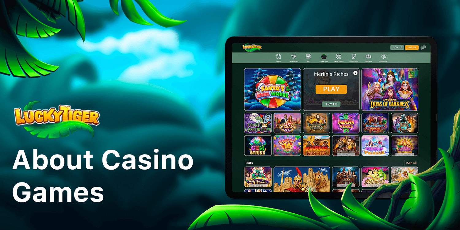 About Lucky Tiger Casino Games avaliable: pokies, table games, progressives, etc