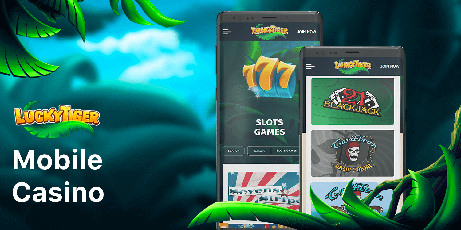 LuckyTiger Mobile App provides opportunity to gamble anywhere you want. Step-by-step instruction how to start mobile gambling