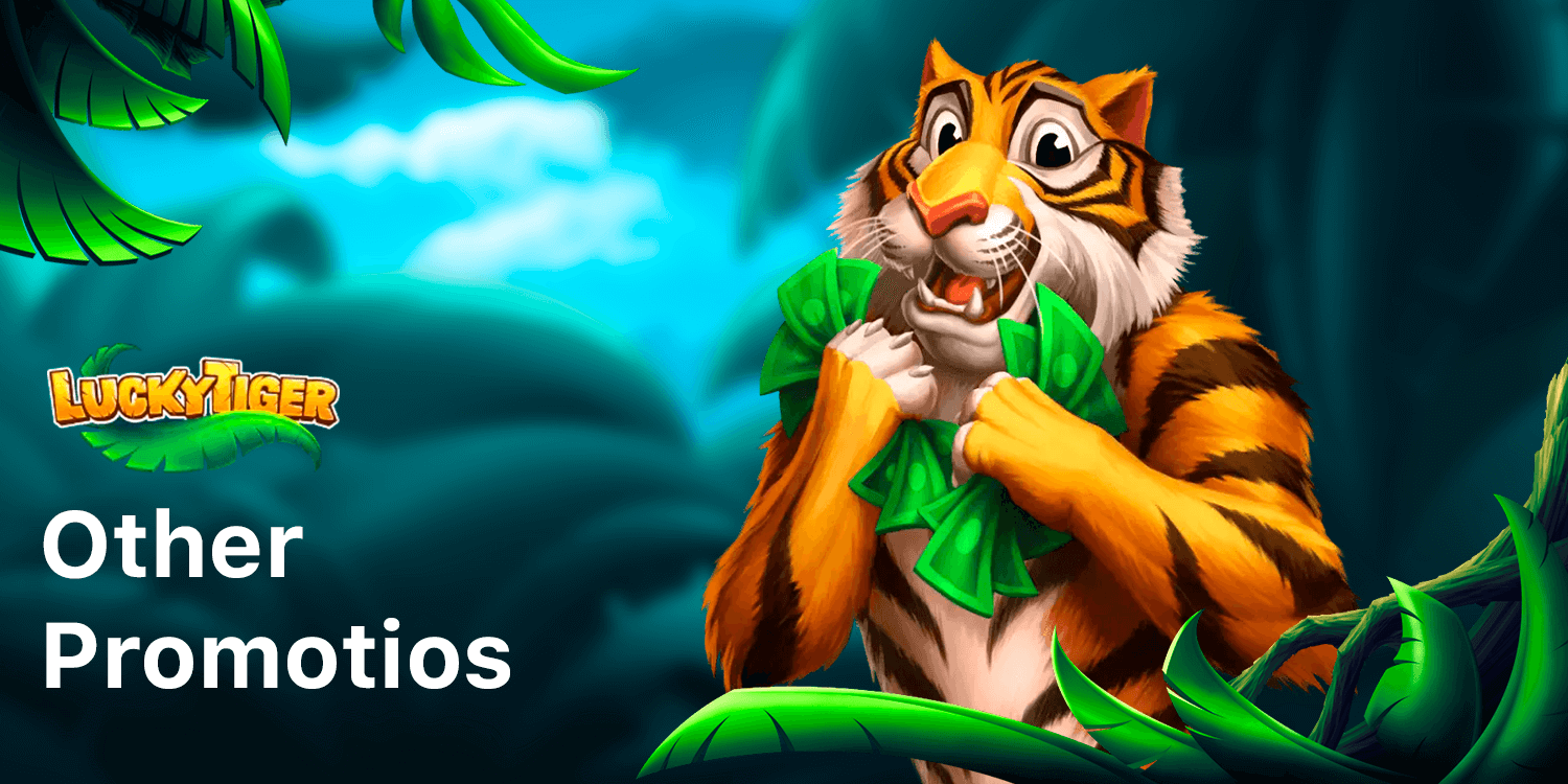 Lucky Tiger Casino Promotions options are wide and luxurous, every player can find something interesting