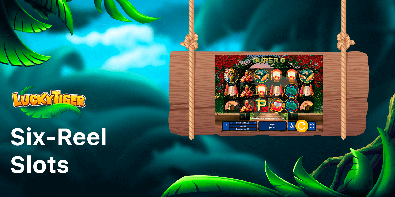 Six-reel slots are not so popular as 5-reel or 3-reel, but still avaliable in Our Casino