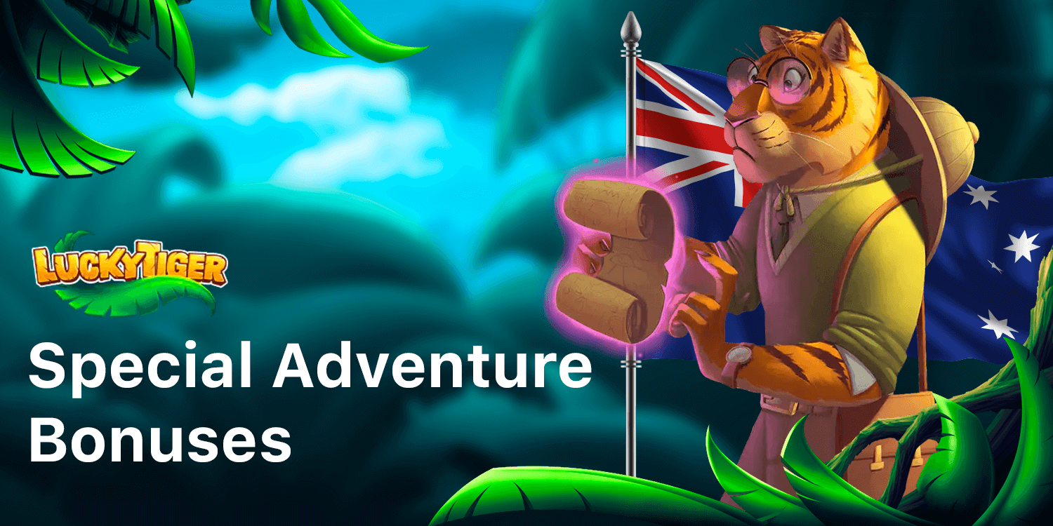 Lucky Tiger Special Adventure Bonus for players from Australia
