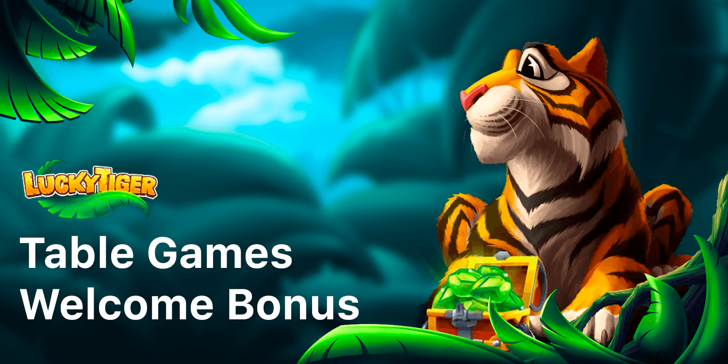 All table games players can use bonus up to %200 from Lucky Tiger Casino