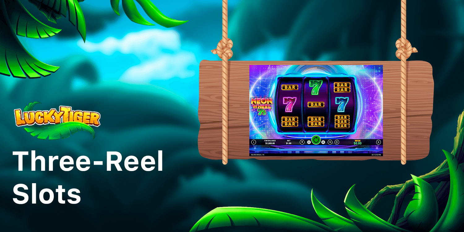 Three-reel slots are most classical one. You can play dozens of 3-reel pokies on Lucky Tiger Casino
