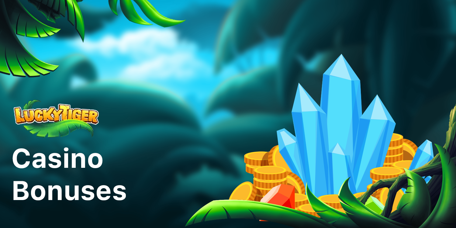 The Lucky Tiger Casino Offers Great Amount of bonuses, including first deposit bonus