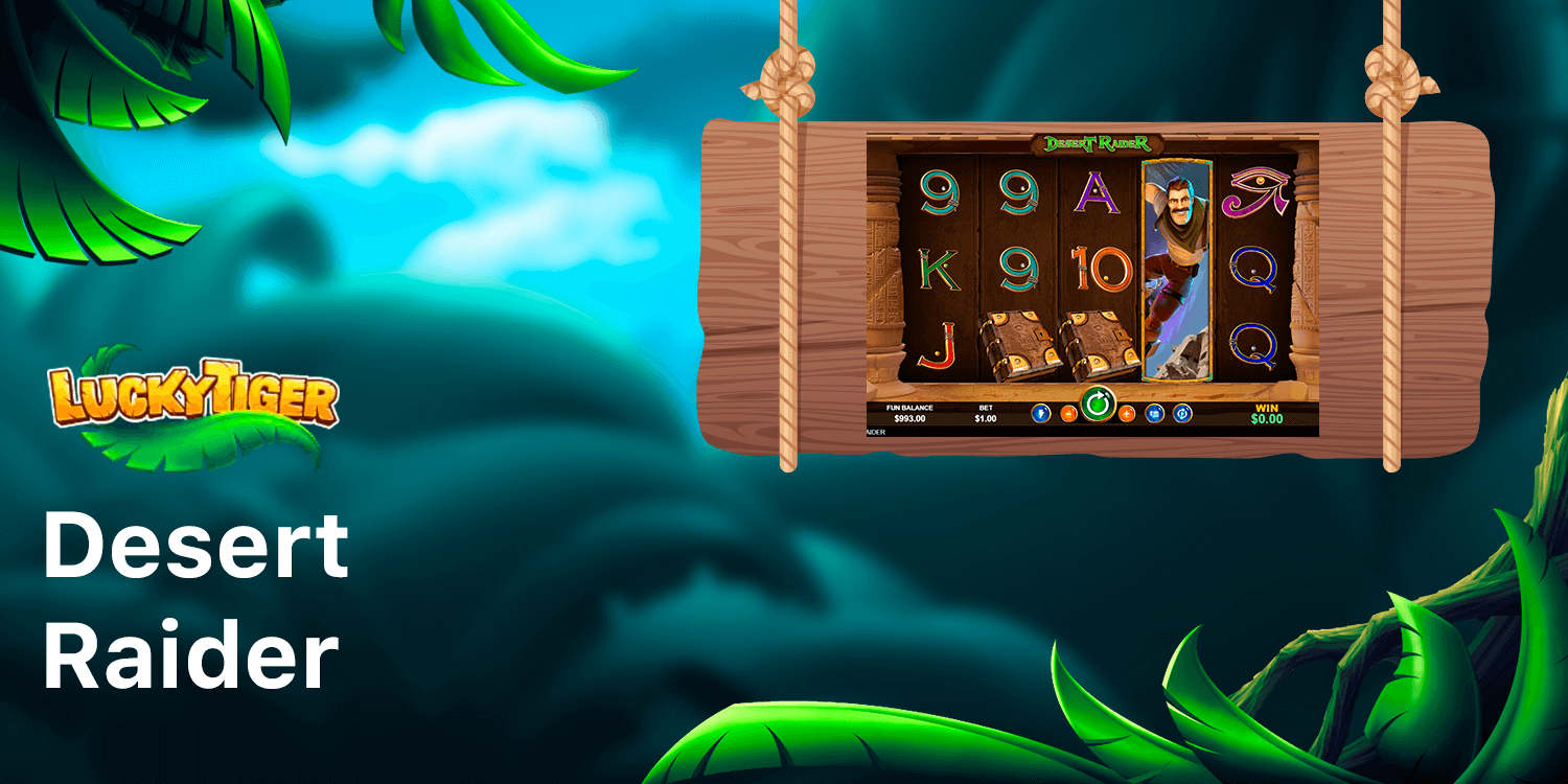 Desert Raider is a Egypt-themed pokie with an RTP rating higher than 96%