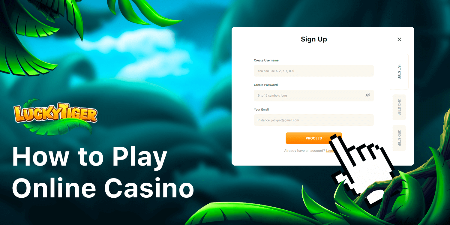 Step-by-step registration instruction for new casino players
