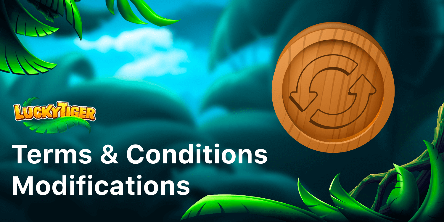 The Casino can change this terms and conditions and notify users